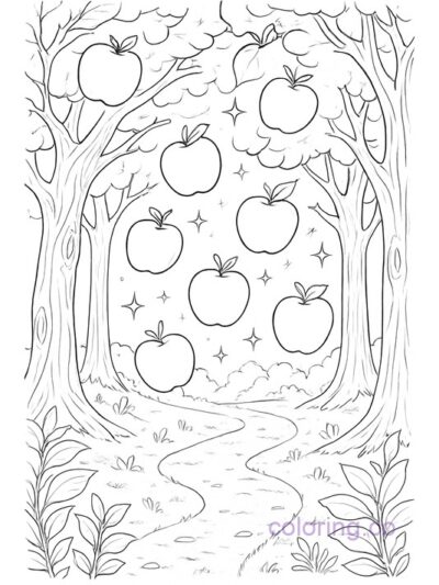 Magical Forest Coloring Page