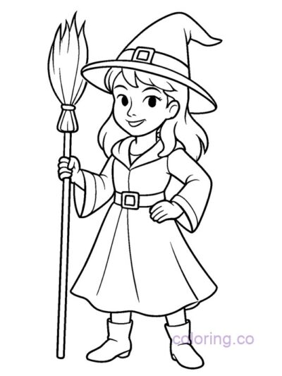 Marnie Witch Outfit Kids Coloring Page