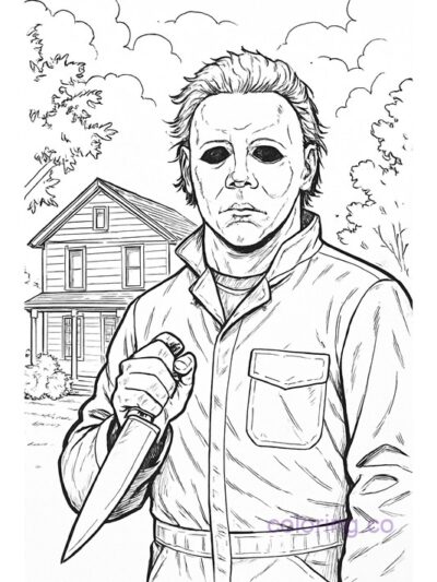 Spooky Michael Coloring Page