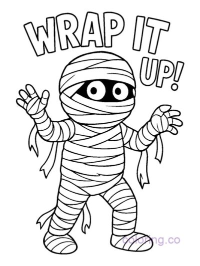 Cute Mummy Coloring Page
