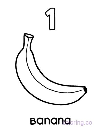 Banana Counting Coloring Page