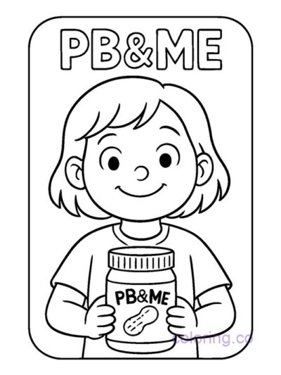 Cute Self-Portrait Frame Coloring Page for Kids