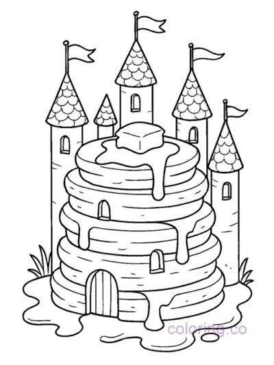 Pancake Castle Coloring Page