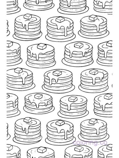 Pancake Pattern Coloring Page