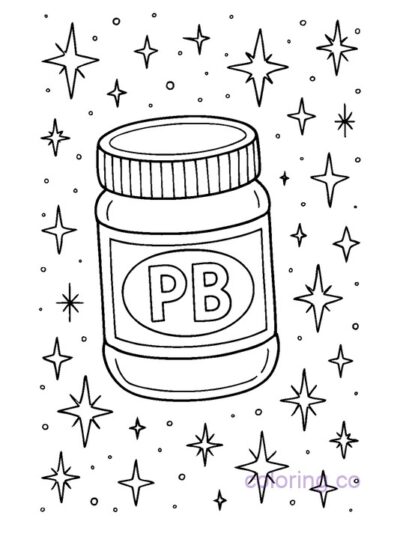 Peanut Butter Constellation Coloring Page for Kids