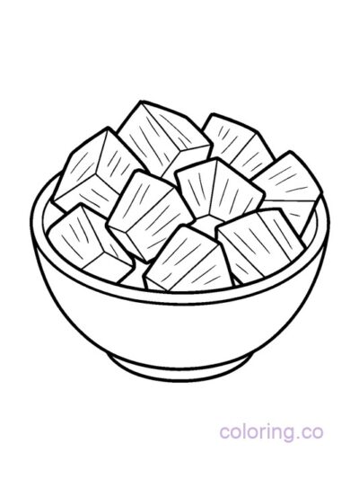 Pineapple Chunks Coloring Page