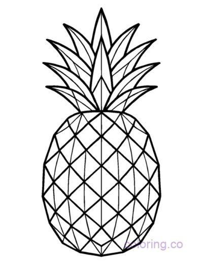 Pineapple coloring pages