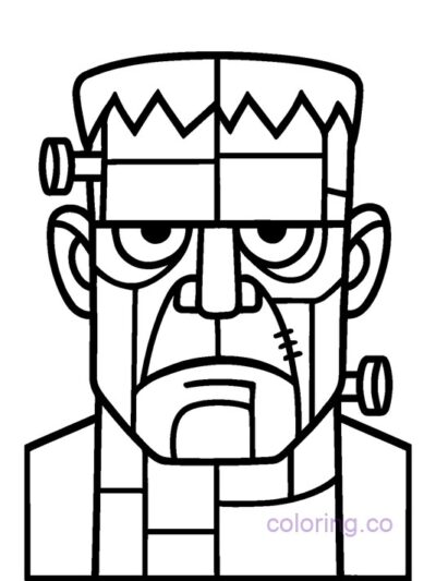 Pop Art Frankenstein Coloring Page