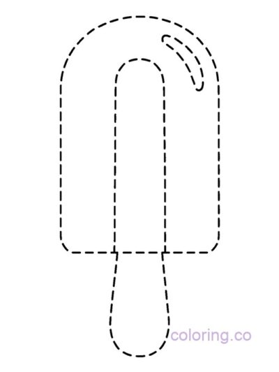 Cute Popsicle Coloring Page for Preschoolers