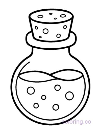 Magical Potion Bottle Coloring Page
