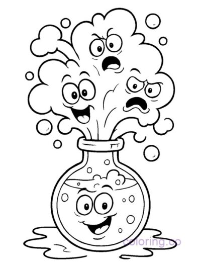 Potion Explosion Coloring Page
