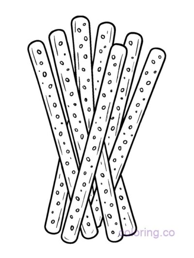 pretzel sticks coloring page
