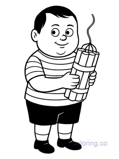 Fun Pugsley Addams Coloring Page
