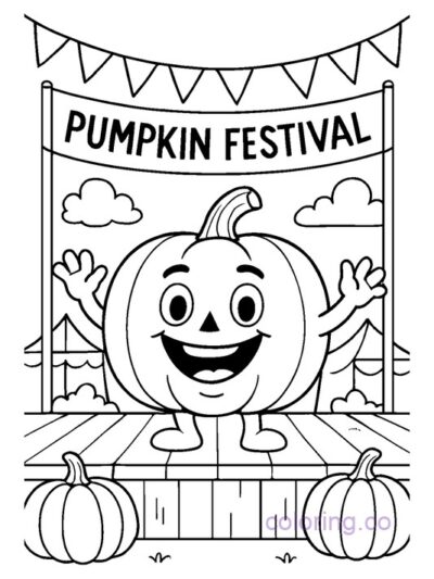 Pumpkin Festival Fun Coloring Page