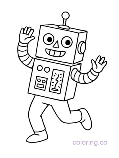 Robot Costume Coloring Page