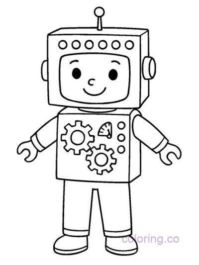 Robot Costume Coloring Page