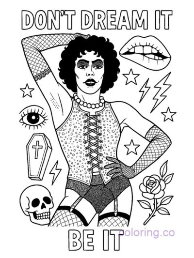 "Don't Dream It Be It Coloring Page for Teens & Adults"