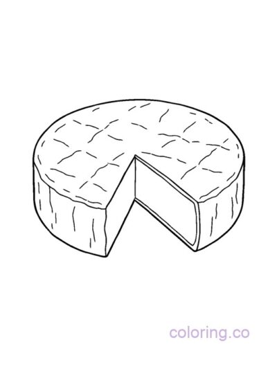 Fun Brie Wheel Coloring Page for Kids