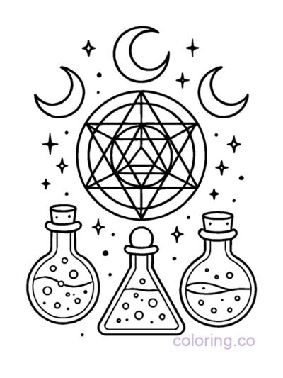 Sacred Geometry Coloring Page