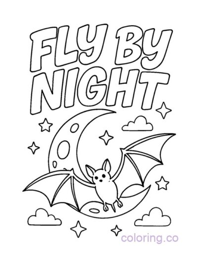 "Fly by Night Teen Coloring Page"
