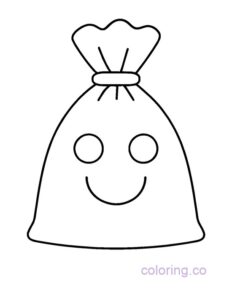 Cute Candy Bag Coloring Page | Coloring.co