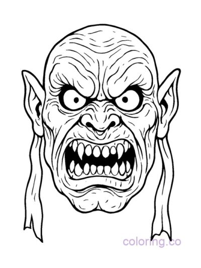 Goosebumps Haunted Mask Coloring Page