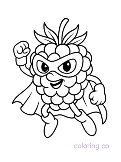 Superhero Blackberry Coloring Page