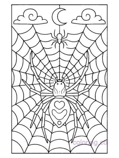 Teenage Coloring Page - Mystic Spider Web