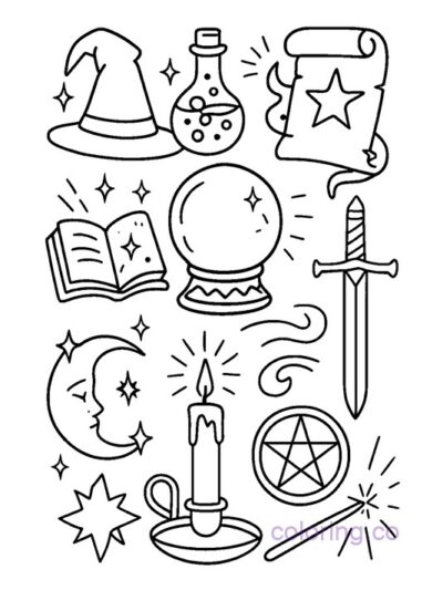 Magical Item Coloring Page