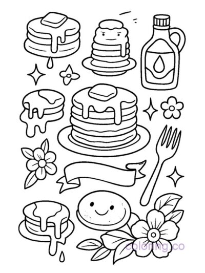 Pancake Coloring Page