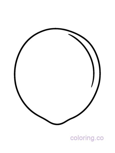 Easy Coconut Silhouette Coloring Page for Preschoolers