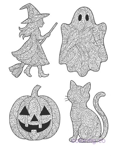 Intricate Halloween Costume Coloring Pages