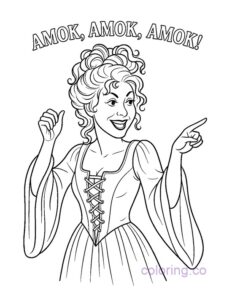 Amok Amok Amok Hocus Pocus Coloring Page