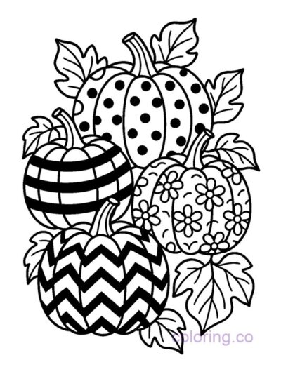 Decorative Pumpkin Coloring Page