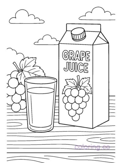 Fun Grape Juice Coloring Page
