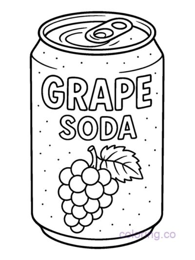 Fun Grape Soda Coloring Page
