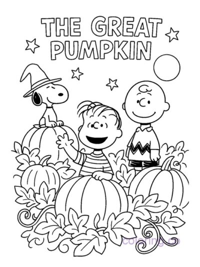 Great Pumpkin Cartoon Coloring Page
