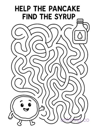 Pancake Maze Adventure: Help Find the Syrup