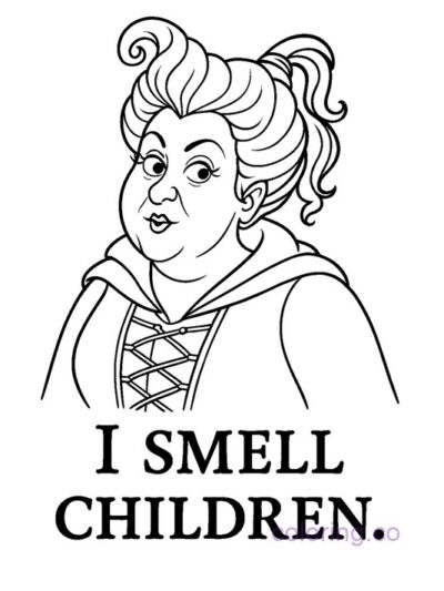 Hocus Pocus Mary Coloring Page