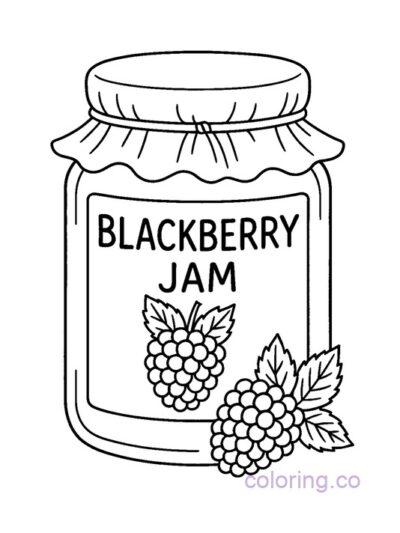 Simple Blackberry Jam Coloring Page