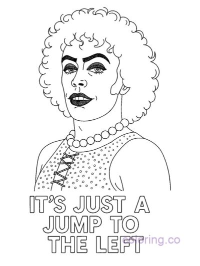 Rocky Horror Inspired Coloring Page