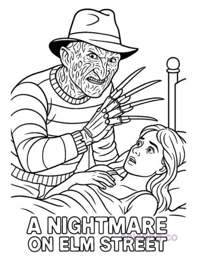 Nightmare on Elm Street Coloring Page