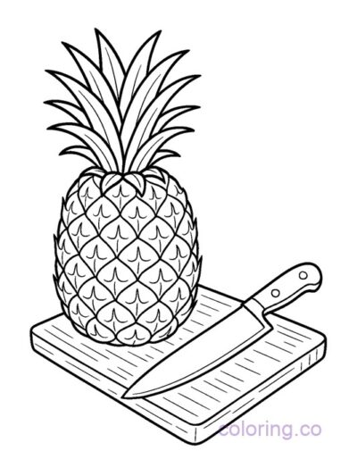 Fun Pineapple Coloring Page