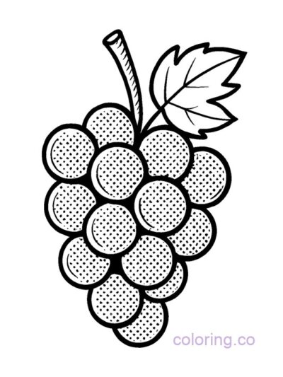 Pop Art Grapes Coloring Page