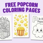 Popcorn coloring pages free and printable