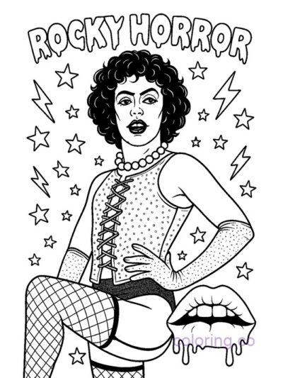 Rocky Horror Inspired Coloring Page