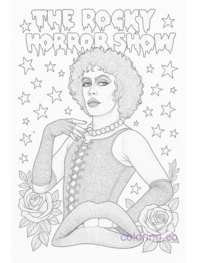 Advanced Rocky Horror Show Coloring Page