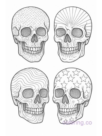 Intricate Skull Art Coloring Pages