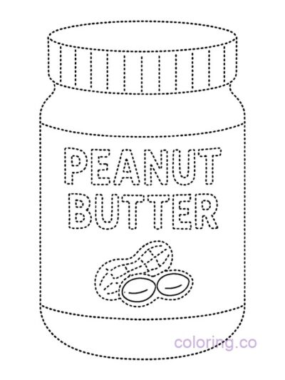 Trace and Color Cute Peanut Butter Jar