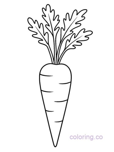 Cute Carrot Coloring Page